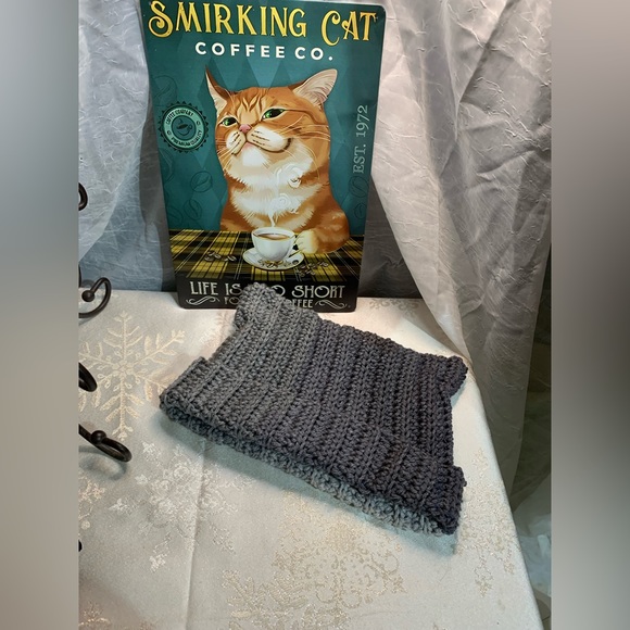 Handmade Gray Cat Beanie - Picture 5 of 6